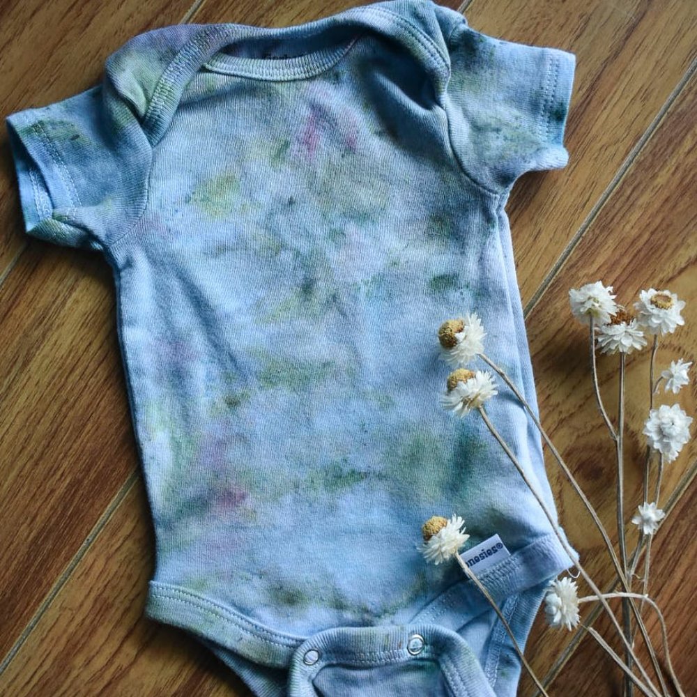Newborn hand-dyed onesie